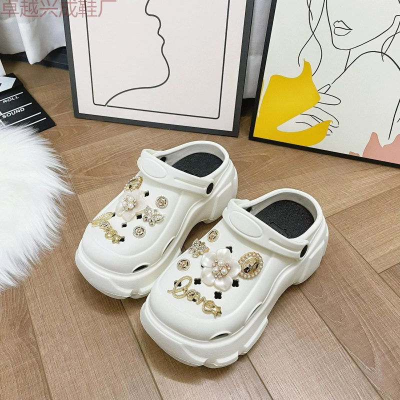 Пляжная камелия пещерная обувь женская летняя толстая подошва нескользящая женская внешняя одежда женская Ева холодные тапочки женская летняя оптом