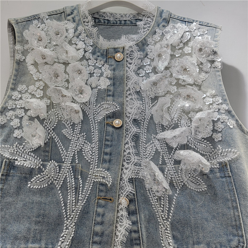 2026 primavera y verano nueva flor de encaje pesado empalmado hombro suelto BF chaqueta cardigan tendencia image 3