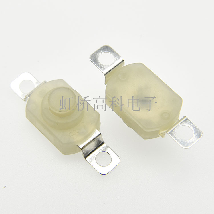 1208-KD手电筒按钮开关12*8一开一关透明色1208贴片2脚孔脚KAN-15