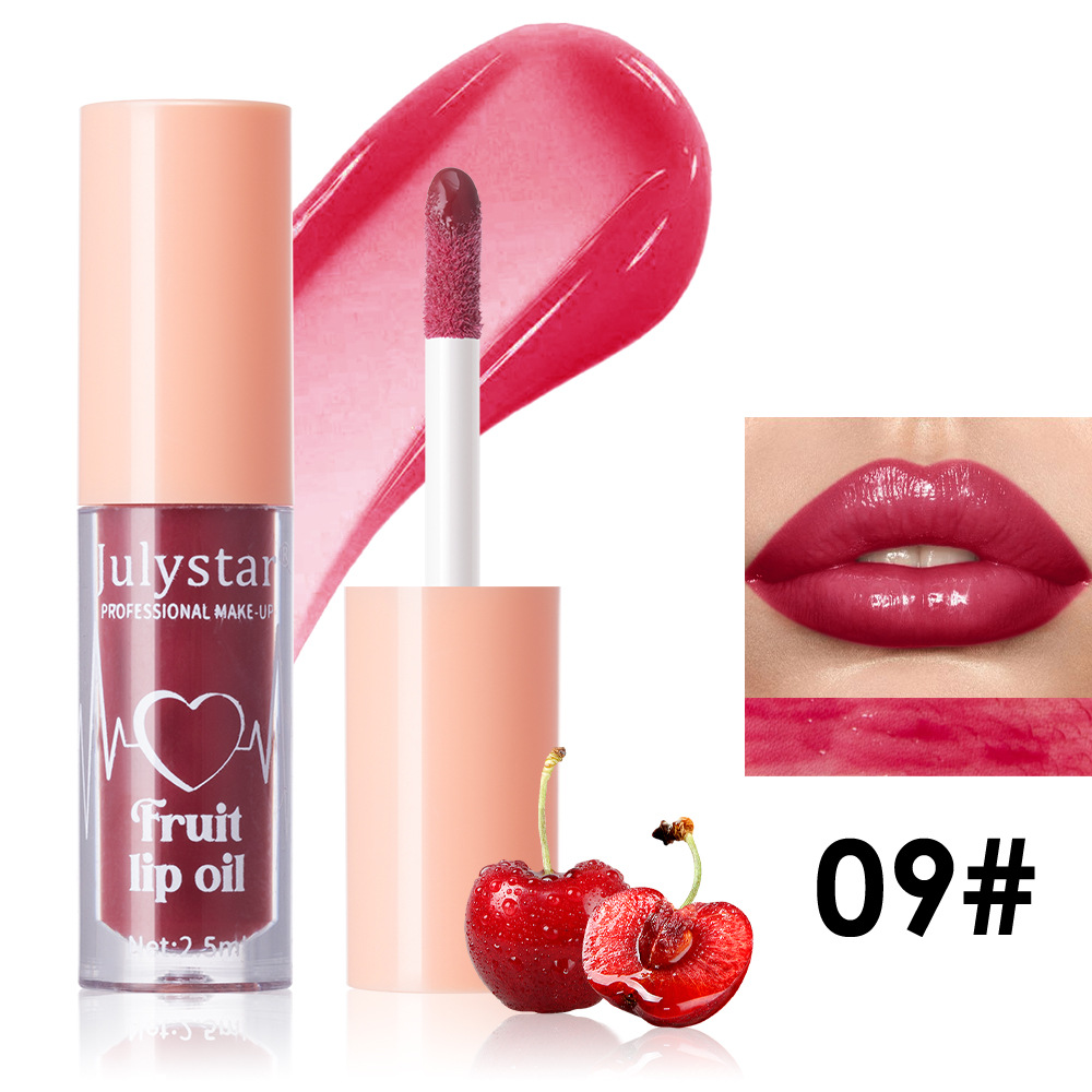 Julystar Fruit-Flavored Mirror Lip Gloss Moisturizing and Hydrating Ten-Color Set Water Gloss Lip Gloss Lipstick Wholesale undefined