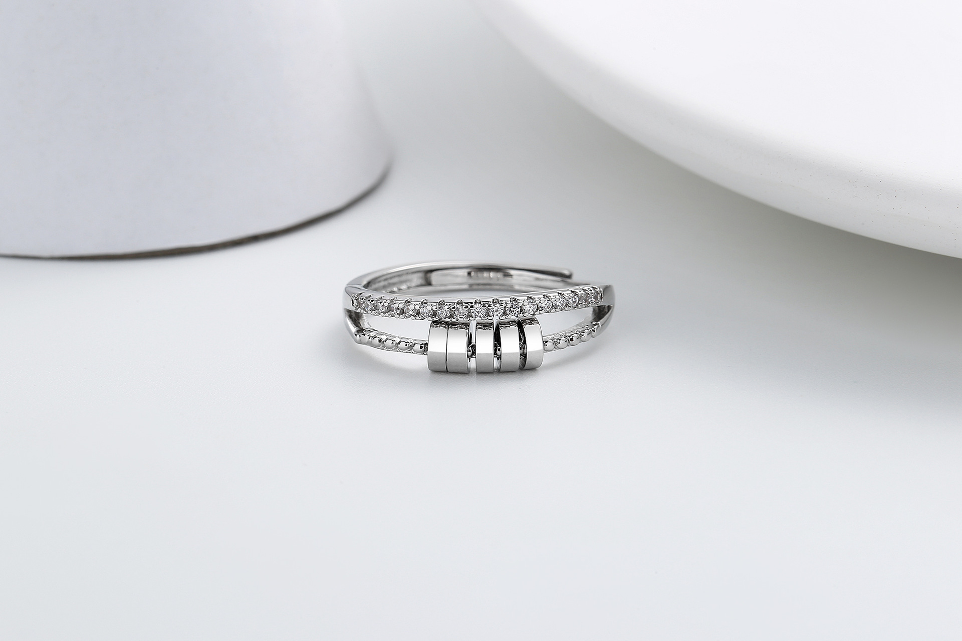 Simple Style Geometric Solid Color Copper Rings