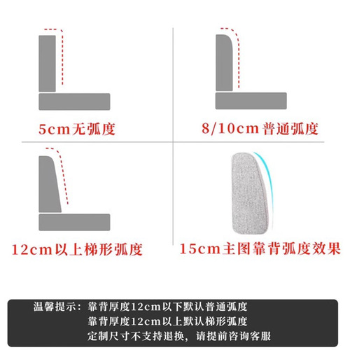 Custom-made cotton linen sofa cushion 1+2+3 wooden modern Chinese high-density hard sponge sofa waist support cushion backrest pad