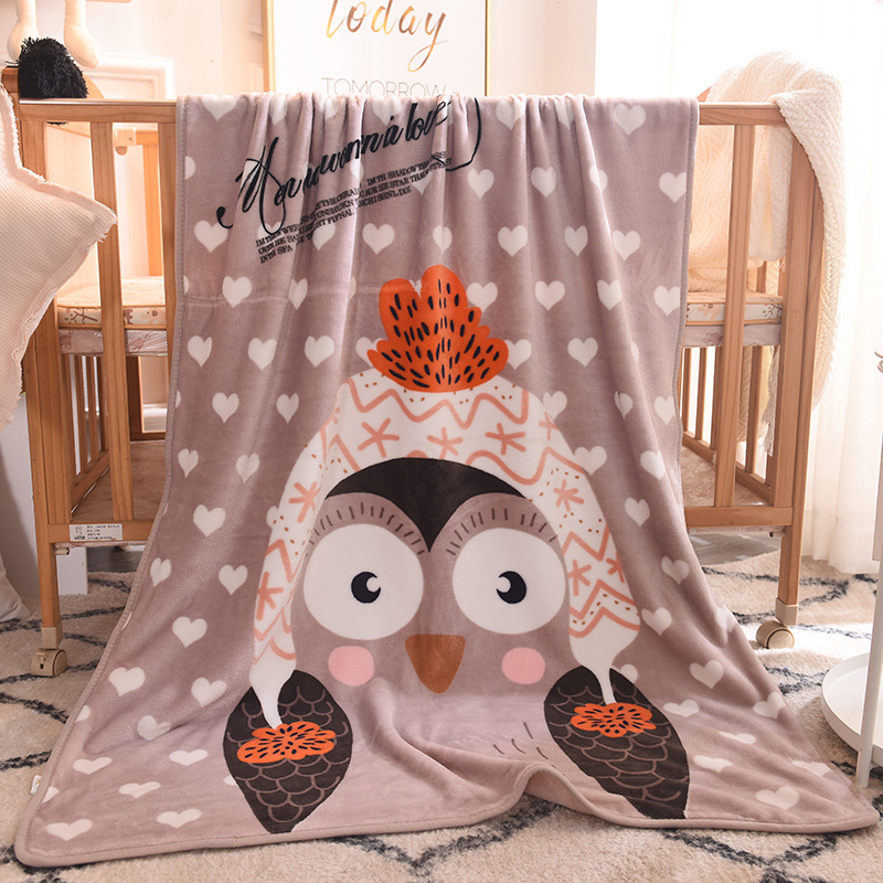 Manta pequeña de franela de una sola capa Manta de bebé de lana de coral Manta de regalo Manta de bebé Manta de comercio exterior para niños transfronterizos