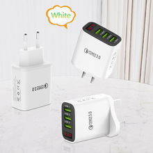 3USB数字显示手机充电器欧美英规5V2.4A多USB接口充电头快充高效