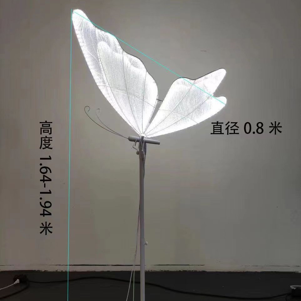 Boda apoyos diseño luminoso mariposa alas etapa decoración techo colgante boda plomo carretera escena adornos