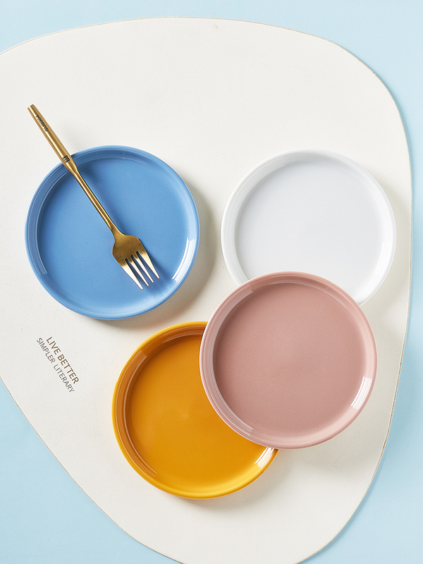 Plate Dessert Small Cake Presentation Ceramic High Temperature Resistant 5inch Snack Small Dish Bone Dish Seasoning Dish Dipping Dish