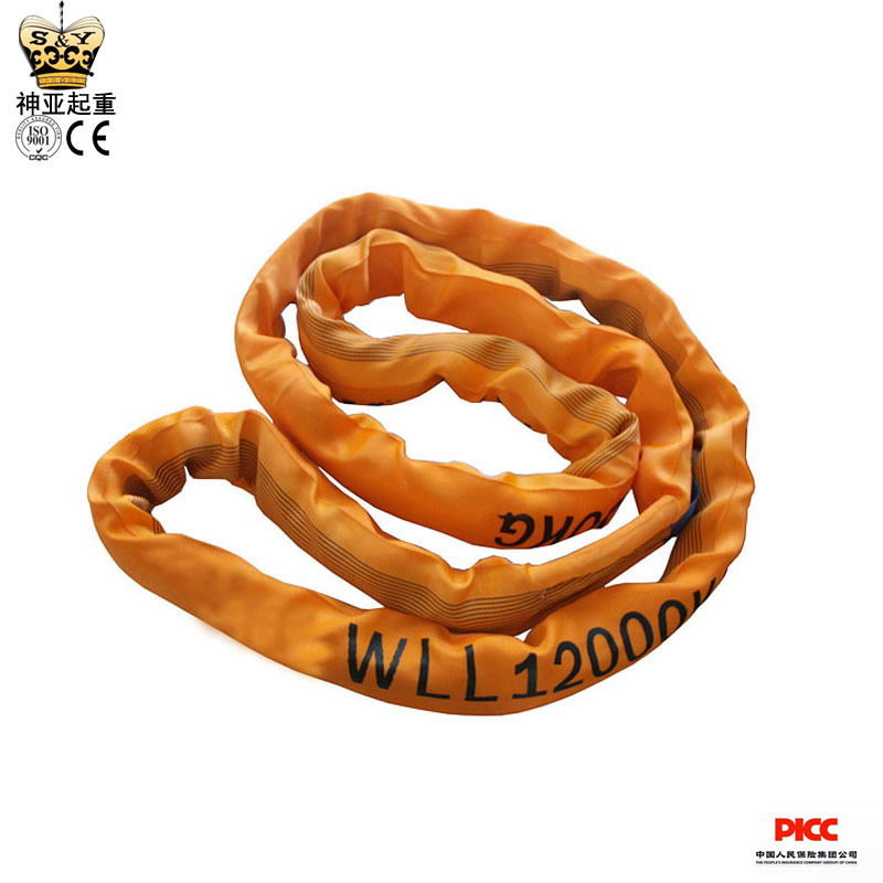 柔性吊装带圆形吊带环形起重涤纶吊装带厂家现货