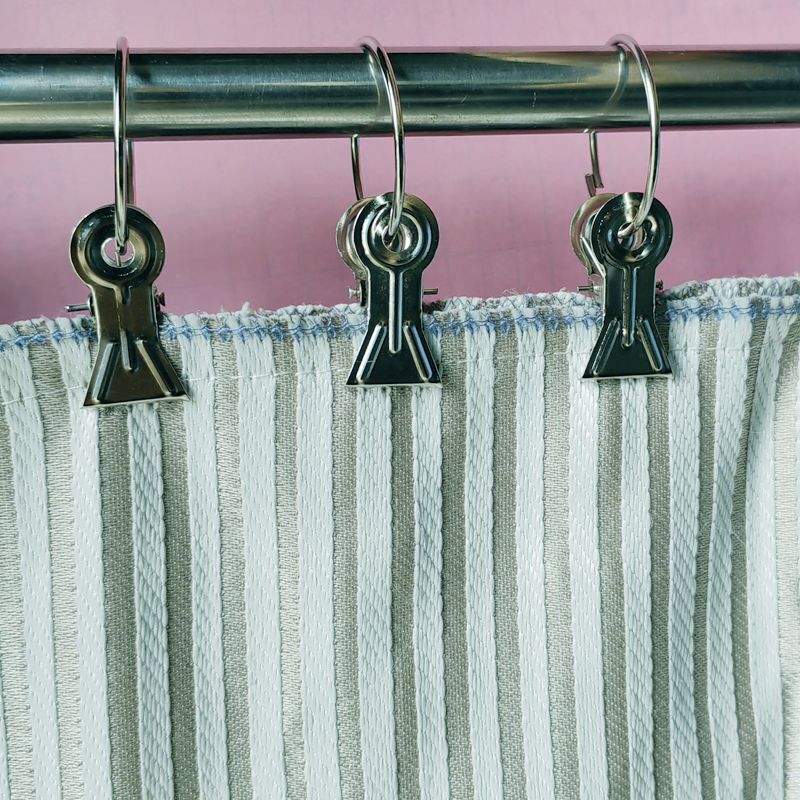 Curtain Clip Opening Ring with Clip Metal Ring Swivel Hook Hanging Ring Simple Hook Serrated Curtain Accessories