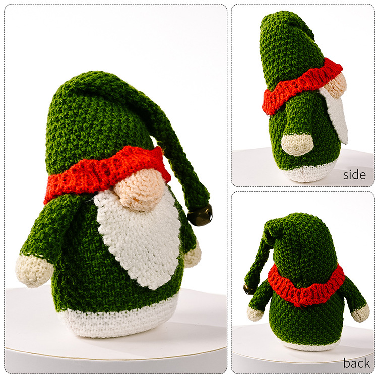 Christmas Decorations Knitted Rudolph Ornaments Christmas Gnome Doll Christmas gnomes_voghion.com