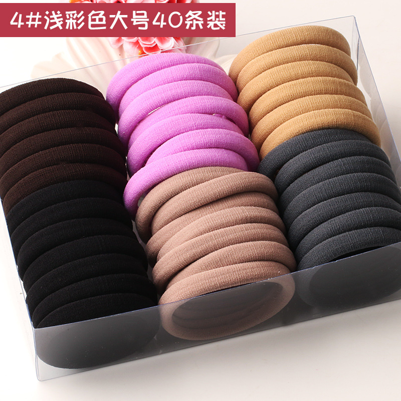 Cuerda para el cabello, nueva corbata para el cabello de las mujeres, tocado para el cabello, banda de goma, correa para el cabello, funda de cuero negro, sensación de alta calidad, cola de caballo al por mayor