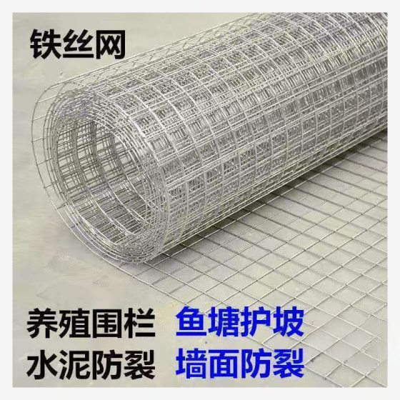 Cold galvanized wire mesh breeding net anti-rat anti-snake chicken duck fence net fish pond Orchard vegetable garden enclosure steel wire net