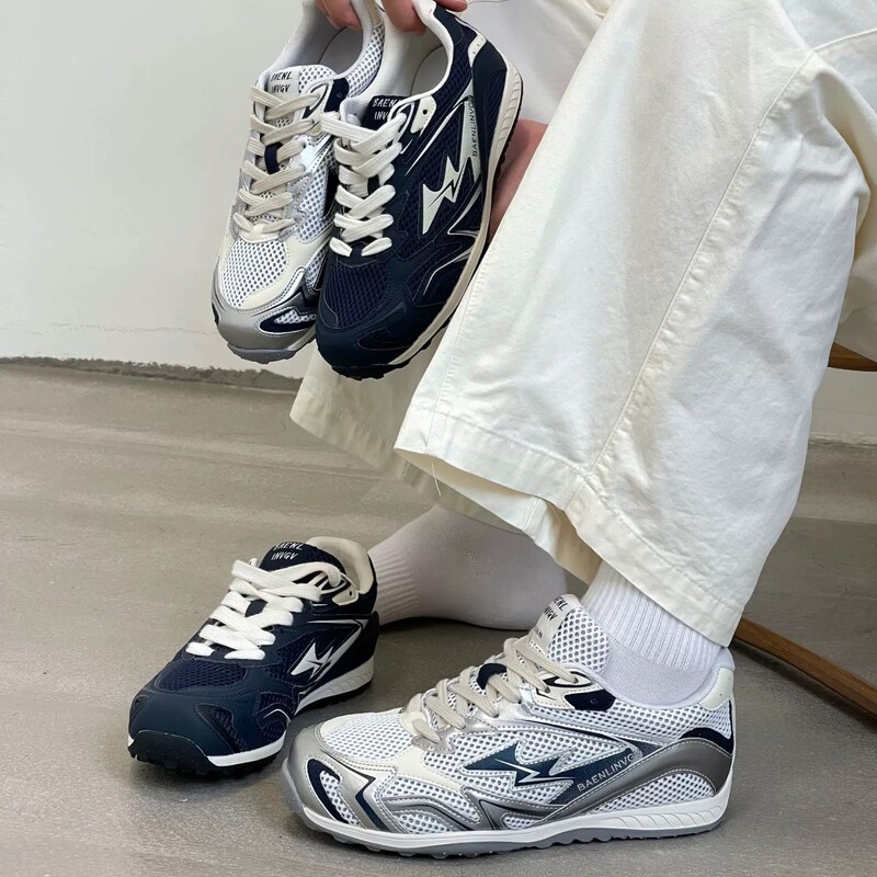 韩系运动休闲轻便防滑德训鞋女2025夏季新款时尚百搭厚底网面板鞋|undefined