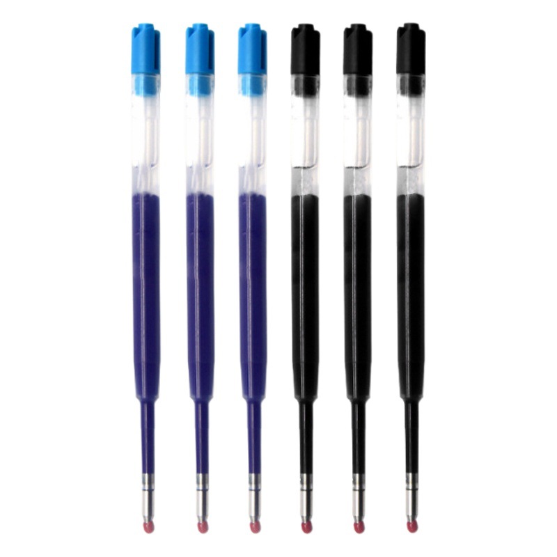 European Standard G2 Neutral 424 Ink Rotary Press Metal Signature Round Baozhu Water Pen Refill Carbon Black 0.5
