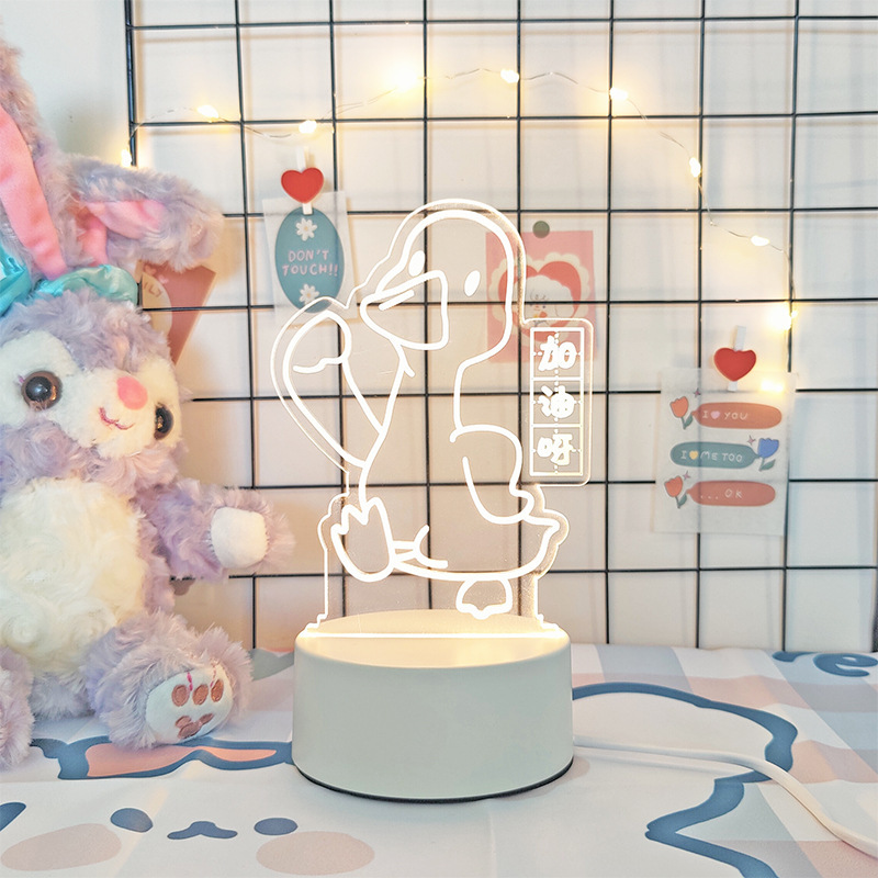 3d小夜灯卸売り来図創意プレゼント電気スタンドクロスボーダー爆金雰囲気ベッドヘッドライト定アクリル製ロゴ|undefined
