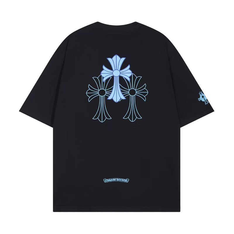 Chrome Heart 24 nuevo Crocodile de verano de moda europea y americana camiseta de manga corta para hombres y mujeres