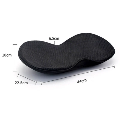 Car Cushion Memory Foam Waist Backing Multifunctional Ass Pad High Mat All Seasons Universal Breathable Mesh Car Cushion (Seat cushion, seat cover) - black