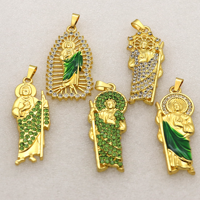 1 Piece Alloy Zircon Human Pendant display picture 2