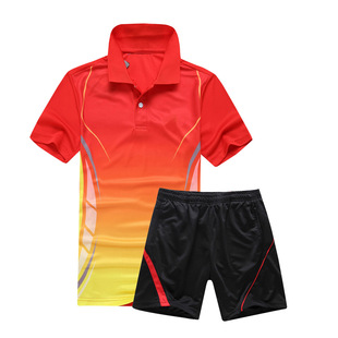 Быстросохнущий детский теннисный волейбольный спортивный костюм подходит для мужчин и женщин, форма для настольного тенниса, детская одежда, короткий рукав