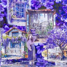 陌墨大尺寸PET造景贴纸包 城市色彩系列水彩风街景素材手帐拼贴画