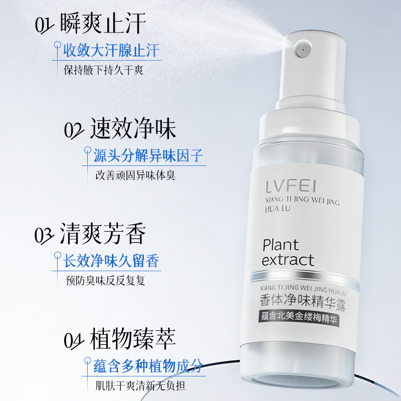 LVFEI Esencia de fragancia limpia para el cuerpo, fragancia perdurable, sabor limpio y refrescante, fabrica de fragancia para eliminar el olor.