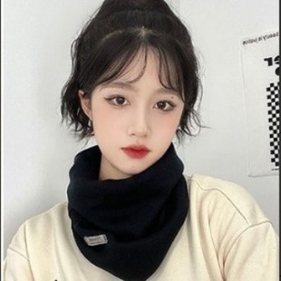 Scarf Winter Women's Korean-style Varied Ear Hanging Mask Warm Neck Protection Checkboard Neck Cover All-match Scarf Thickened Mask