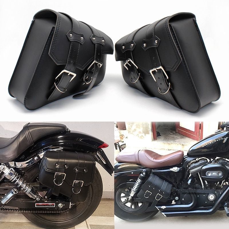 Motorcycle Side Saddle Bags Pu Leather Tool Bag