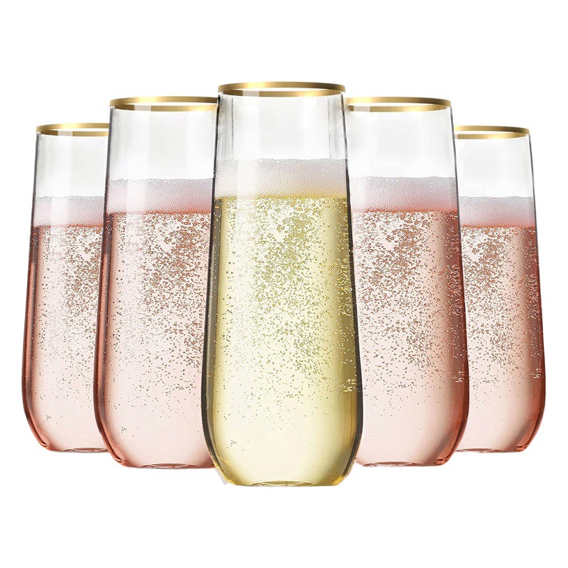 Copas de champán de plástico más vendidas de Amazon, copas de vino acrílicas para bar, copas transparentes, copas de vino de plástico con diseño de diamante