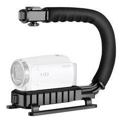 SLR camera anti-shake stabilizer DV portable flash C-type hot shoe shooting bracket U-shaped handheld stabilizer