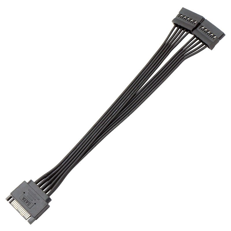 SATA one-point one-power cable 15Pin male adapter one-to-two SATA hard disk power supply cable full line serial port