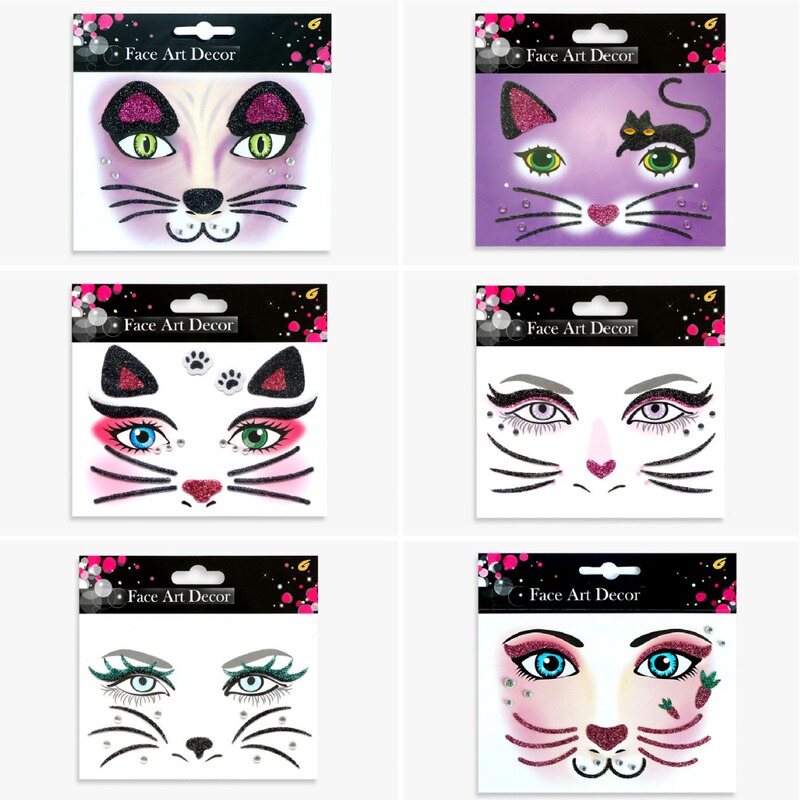Christmas Carnival Clover Face Glitter Diamond Rhinestone Face Stickers Stage Makeup Face Tattoo Stickers
