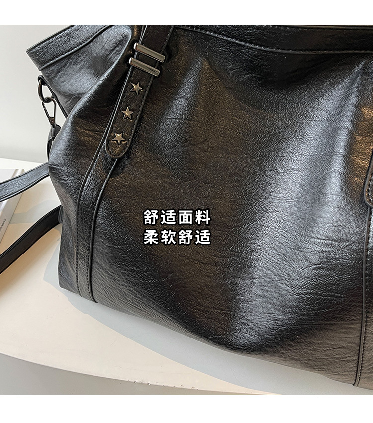 Cross-border large-capacity tote bag for women 2024 New style fashionable single-shoulder bag, retro simple casual crossbody bag for women Item Picture