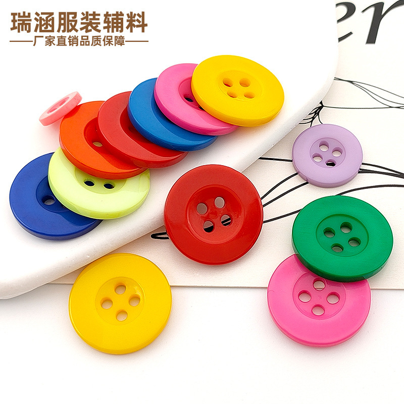 Resin four eyes wide brim color button shirt knitwear button candy color children's sweater cardigan button Resin four eyes wide brim color button shirt knitwear button candy color children's sweater cardigan button