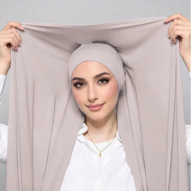Lazy People's No-Tie All-In-One Magnetic Headscarf, Breathable Chiffon Sun Protection Silk Scarf, Stylish and Versatile Commuter Decorative Scarf Lazy People's No-Tie All-In-One Magnetic Headscarf, Breathable Chiffon Sun Protection Silk Scarf, Stylish and Versatile Commuter Decorative Scarf