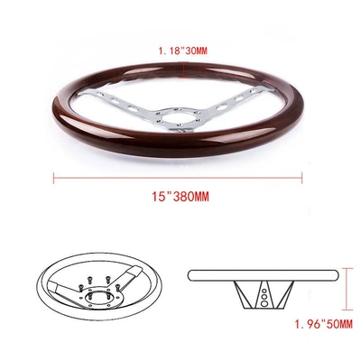 Parts Solid Wood Steering Wheel: Steering wheel