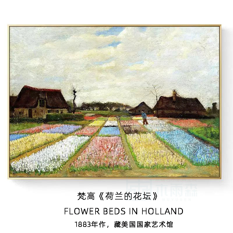 世界名画梵高装饰画星月夜客厅沙发背景墙挂画卧室床头壁画星空画|undefined