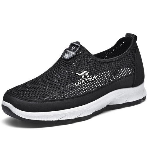 Men's breathable mesh travel shoes, outdoor casual sports shoes, slip-on lazy shoes, non-slip dad shoes