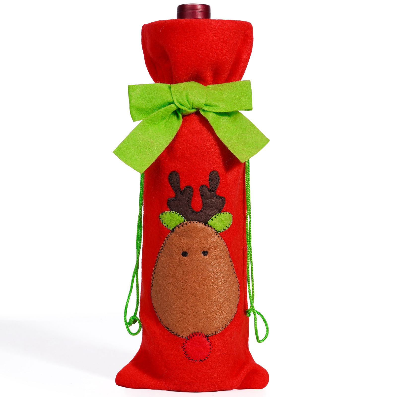 Decoraciones de Navidad transfronterizas cubierta de botellas de vino arco creativo correa de vinos set de mesa decoración de restaurantes accesorios de vino