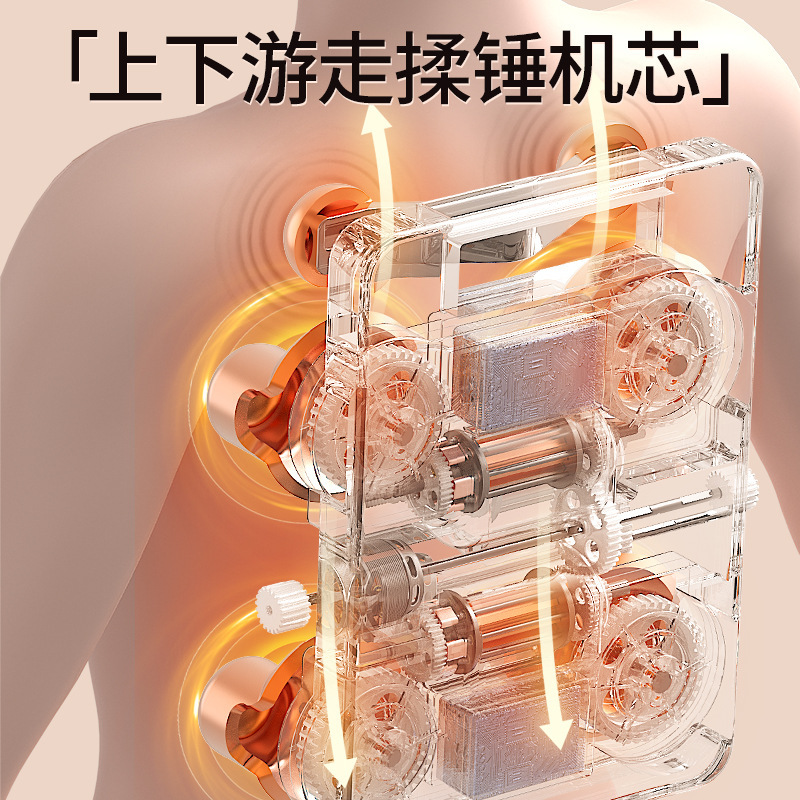 跨境按摩靠垫导轨小型按摩椅家用多功能自动揉捏腰背颈椎臀部靠垫|undefined