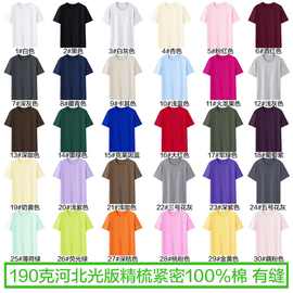 工厂直销纯棉t恤定制工作服亲子服团服夏季190克精梳棉短袖定制