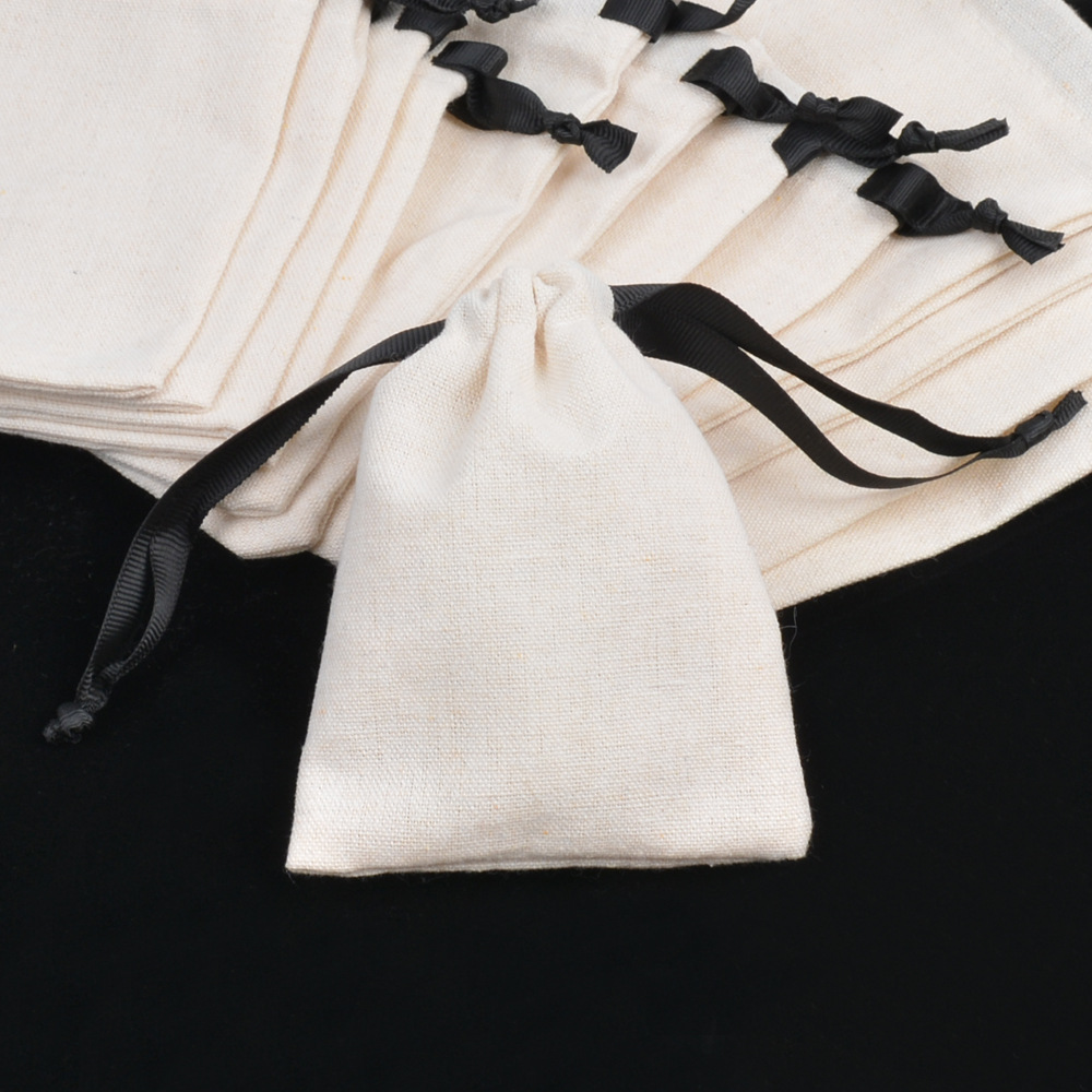 亚马逊热销棉布束口袋珠宝饰品收纳袋抽绳礼品包装袋棉麻首饰袋