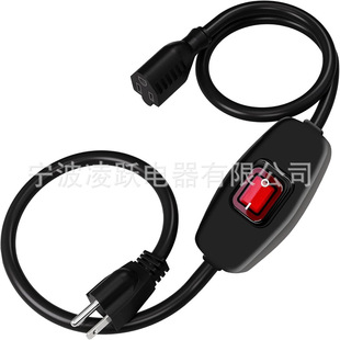 Heavy Duty Outdoor & Indoor Use 6.56ft Long Extension Cord with Led Light Switch On/Off