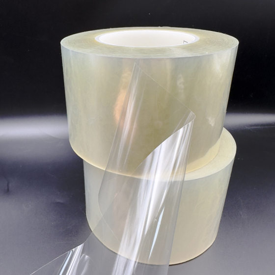 Single-layer double-layer scratch-resistant PET protective film high-definition transparent die-cutting and punching type bottom support waste discharge pet protective film