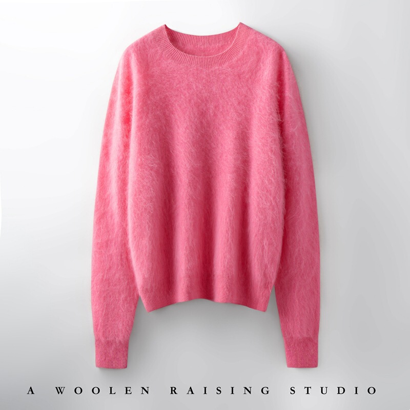 New Style Round Neck Fleece-Lined Sweater for Women Wholesale Skin-Feel One-Piece Cashmere Autumn and Winter Wool Manufacturer Seamless