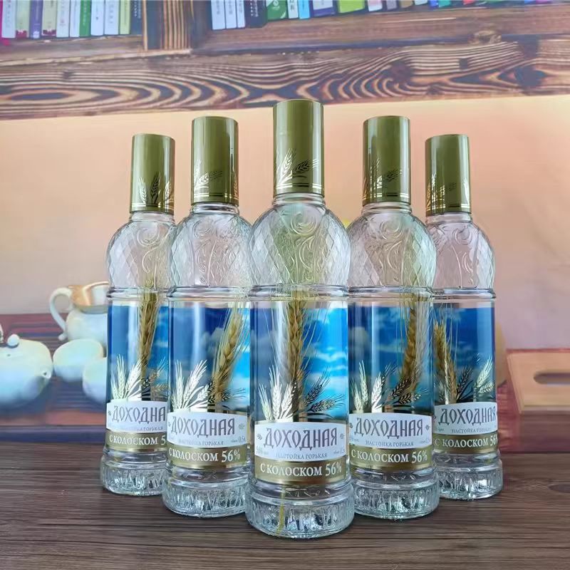 丰收麦穗牌 俄罗斯原装进口 伏特加56度小麦酒白酒麦穗酒500ml