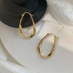 热销莫比乌斯环耳扣小众高级感几何金属光面素圈耳环个性耳饰批发