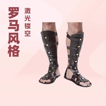 舒适平底罗马风格后拉链凉靴激光镂空凉鞋外贸货源豪华角斗士凉鞋