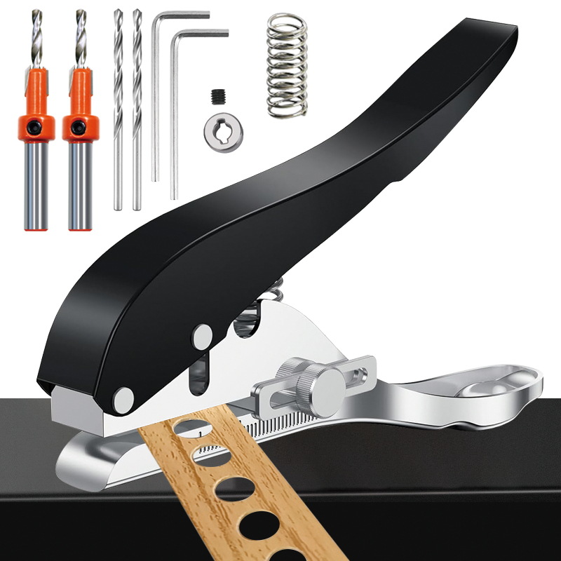New Model Edge Banding Strip Puncher, Hand-Held Puncher with Flat and Angled Cutting Edges, Woodworking Punch Pliers with Metal Handle That Is Not Easy to Break, Single Hole