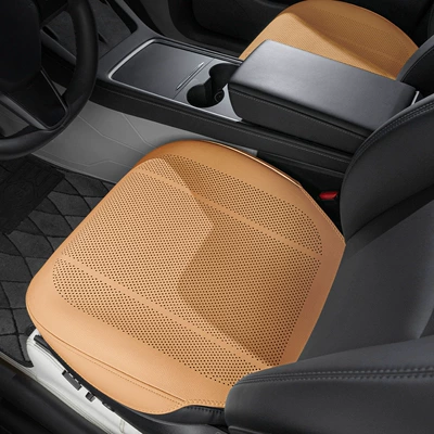 Seat cushion, seat cover, Suitable for Xiaomi Su7/Yu7 - type-b-thin-pad-amber-brown-front-row-2-pieces