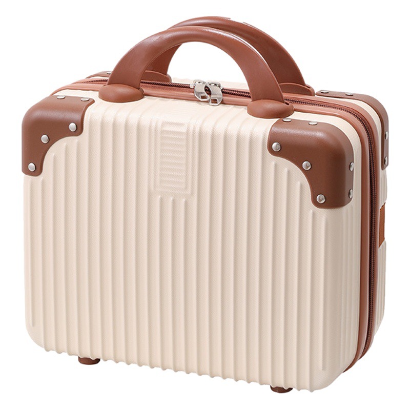 Portátil de equipaje de las mujeres pequeño ligero de 16 pulgadas mini lindo de 14 pulgadas caja de maquillaje contraseña bolsa de almacenamiento de viaje