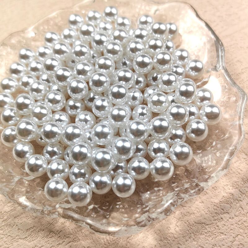High-Gloss Pearl Jewelry Manicure Pearl Abs Non-Porous Pearl DIY Handmade Material 1-12mm Loose Beads Round Beads